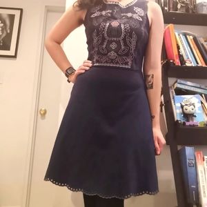 August Mist Dark Blue Dress
